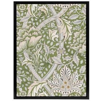 Vintage Windrush Green Floral Frame – 12W x 16H Canvas