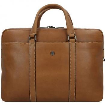 Brown Montana Leather Laptop Briefcase with RFID Shield – 39 cm