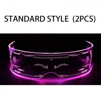 Lunettes de soleil UV400 Vintage Punk avec lumière LED