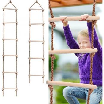 Kindersichere Kletterleiter aus Holz für Innen