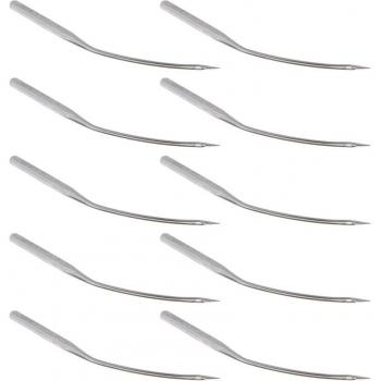 Set van 10 Gebogen Draagbare Blind Stitch Naalden Zilver