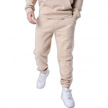 Joggers Project X Paris beige con strisce bianche