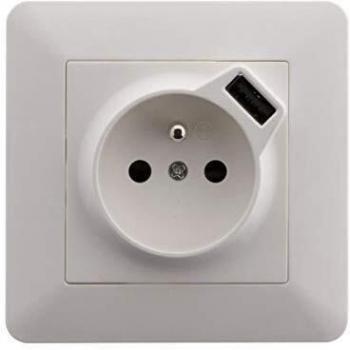 Prise 2P+T 16A Artezo avec port USB