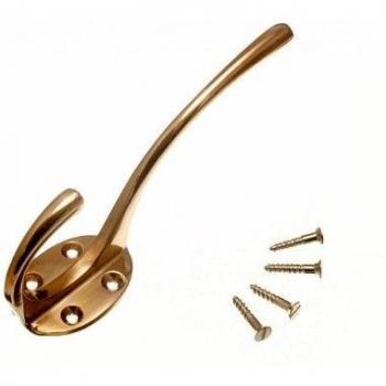 Brass Clothes Hook for Hats and Coats