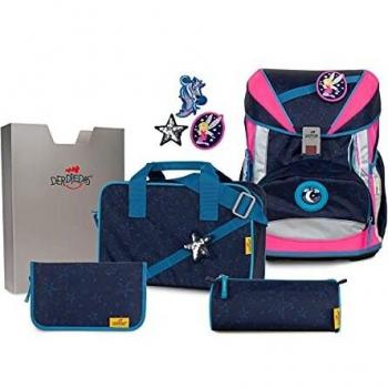 DerDieDas ErgoFlex Buttons Schulranzen-Set 5-teilig Blue Fairy