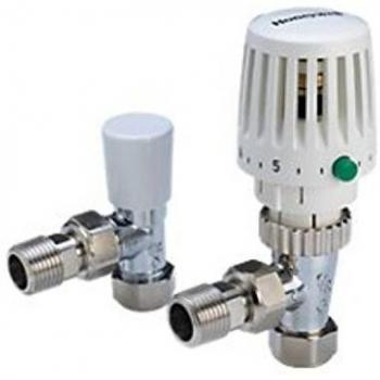 Honeywell Home Valencia Angled TRV & Lockshield (10 mm)