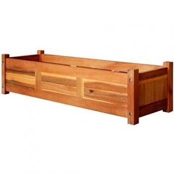 Garden Raised Bed Acacia Wood 39.4x11.8x9.8