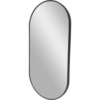 Specchio da parete 40x80 cm ellittico nero