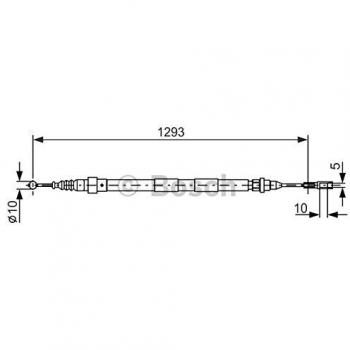 BOSCH Handbremsseil VW,FORD,SEAT 1 987 477 630 7201624,95VW2A603AC,7M0609701B Bremsseil,Seilzug Feststellbremse 7M0609701C,7M0609701B,7M0609701C