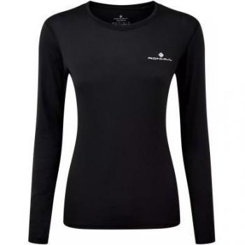 T-shirt Ronhill Core signora maniche lunghe nera