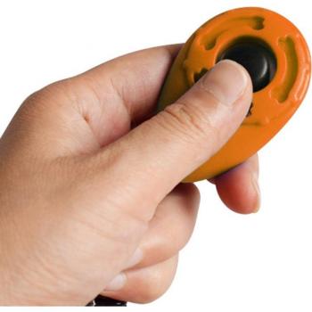 Dog Clicker Training Aid with Key Ring and Wrist Strap Treat Bag 4 Colors