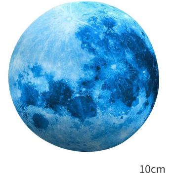 Decoración de pared 3D Luna Azul Luminosa 10/20/30cm