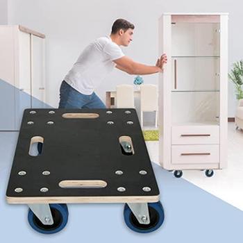 Transportwagen Meubelwagen 35x50 cm belastbaar tot 800 kg met multiplex plaat en massief rubberen wielen