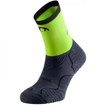 Lurbel Tiwar Five Socken: Calcetín de Running XL en Negro y Verde Pistacho