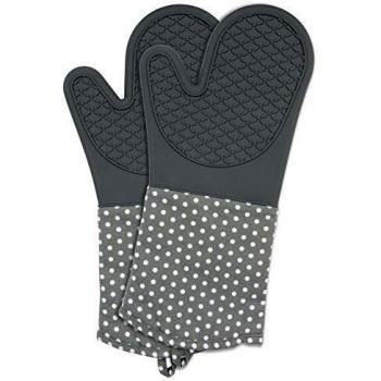 Gants de cuisine gris en coton