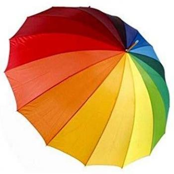 Large DUA Golf Walking Umbrella – Rainbow Edition