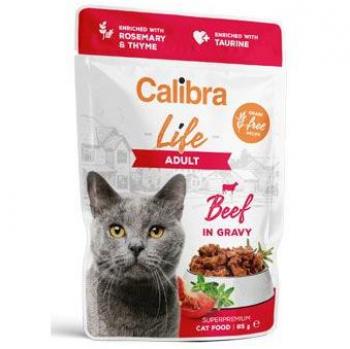 CALIBRA Cat Life Beutel: Rind & Sauce, 85 g für Erwachsene
