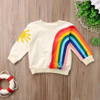 Blusa Arcoíris de Manga Larga para Niñas de 1 a 6 Años