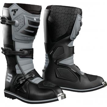 Botas Motocross Shot Race 2 Color Gris y Negro 46