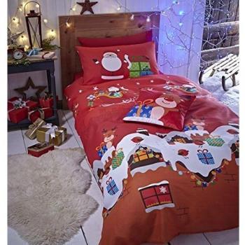 Double Size Santa’s Christmas Duvet & Cases – Red