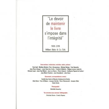 Le Devoir de maintenir le livre s'impose dans l'intégrité