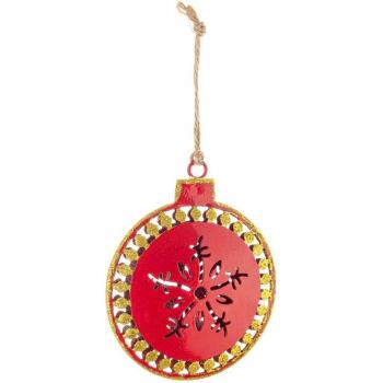 Iperbriko 12x Pendaglio Sfera Rosso Flaky