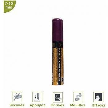 Feutre-Craie SECURIT 7-15 mm à Encre Liquide Violet pour Restaurant