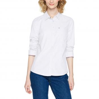 Blusa Tommy Jeans Mujer ORIGINAL LIGHT OXFORD Manga Larga Blanca