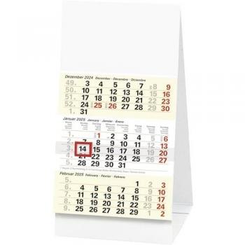 BRUNNEN Terminkalender 2025 Dreimonats-Tischkalender 9,7x19cm