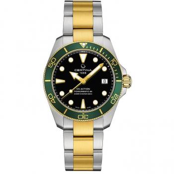 Certina Aqua DS Action Diver 38mm Green Dial Men's Watch
