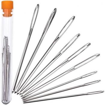 9pcs Stainless Steel Yarn Sewing Needles for Embroidery