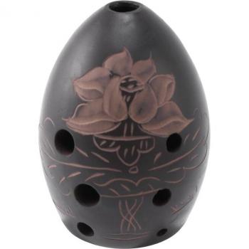 Ethnic Music Xun Flute Black Pottery 8 Holes