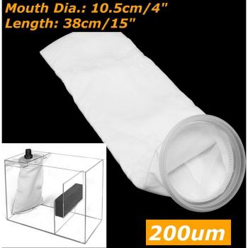 Sac à mailles pour filtre aquarium 4*15 pouces, feutre marin 200 microns
