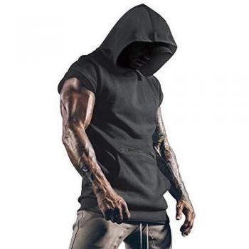 Men’s Gym Hooded Sleeveless Tee XL