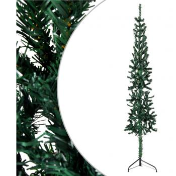 Albero di Natale Sottile Artificiale Verde 150 cm