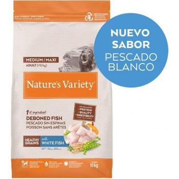 Pienso Premium de Pescado Blanco para Perros Adultos Medianos y Grandes – 10 Kg