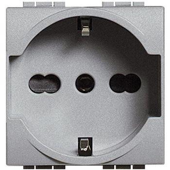 Bticino Living Light Tech Schuko Steckdose 2P + T grau NT4140/16