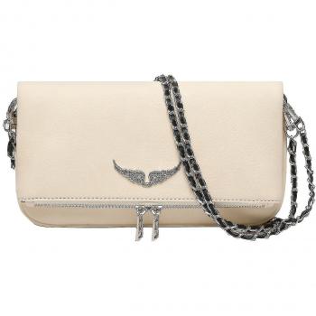 Bolso de Moda Zadig & Voltaire para Mujeres Cuero Suave Acolchado Oro/Negro/Blanco