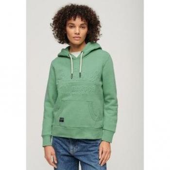 Sudadera de Hombre y Mujer Superdry con Logotipo Relieve Verde