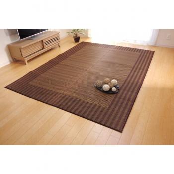 Brown 3‑Tatami Ikehiko Rush Rug (Made in Japan)