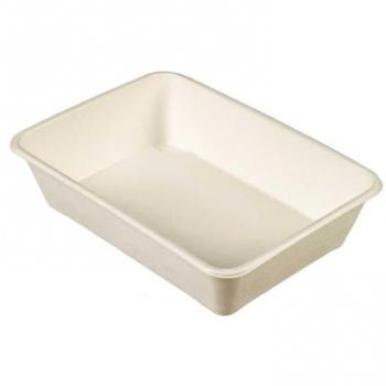 Kit de 50 Bandejas de Pulpa de Caña 840 ml