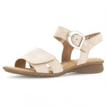 Gabor Florenz Keilsandalette, Damen Sandale, hellbeige, weit