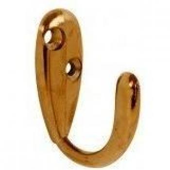 Single Hat and Robe Coat Hanger Clothes Hook Brushed Bronze + Screws (Pack of 100)