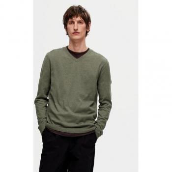 Top Uomo Selected Verde Regular Fit