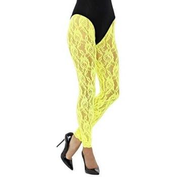 Collant in pizzo anni '80 gialli