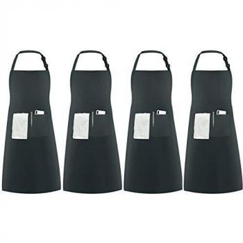 InnoGear Unisex Cooking Apron with Pockets (Grey, Polyester)