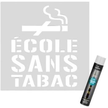 Pochoir éducatif 'École sans tabac' 600x600 mm