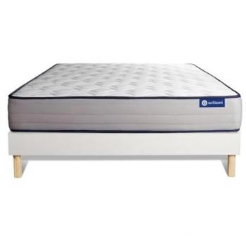 Colchón viscoelástico 135 x 190 + somier blanco Actisom