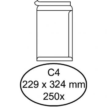 Quantore 250 Stück C4 Briefumschläge, selbstklebend, 120g, 229 x 324 mm