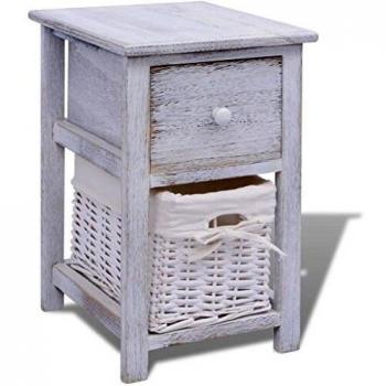Vidaxl Bedside Cabinet in White